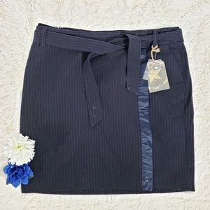 3/$25 Converse Belted Pinstripe Skirt Admiral Blue